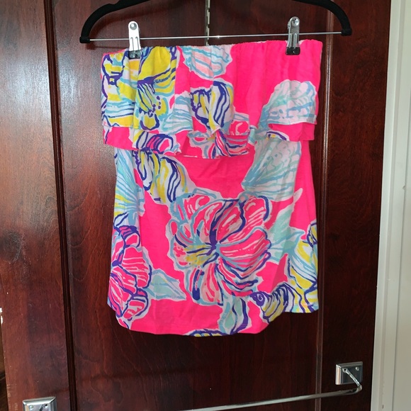 Lilly Pulitzer Pink Floral Tank Top - Picture 1 of 3